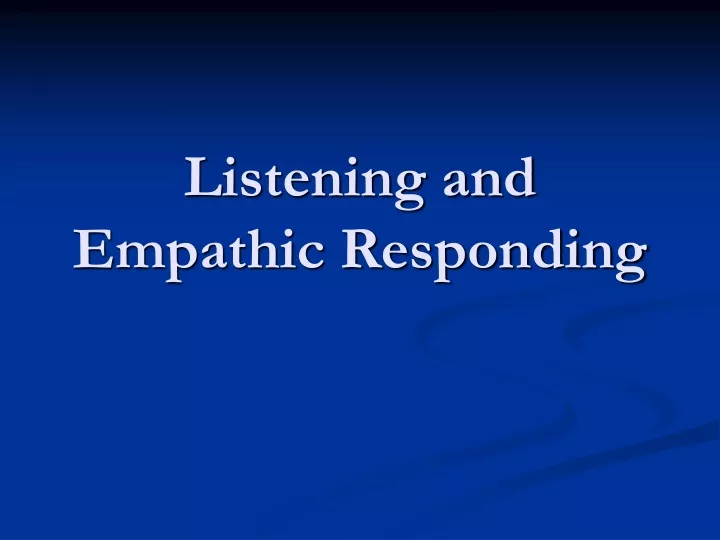 define empathic listening