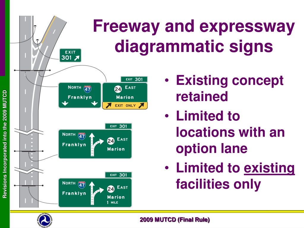 PPT Revisions to Chapter 2E Guide Signs for Freeways and