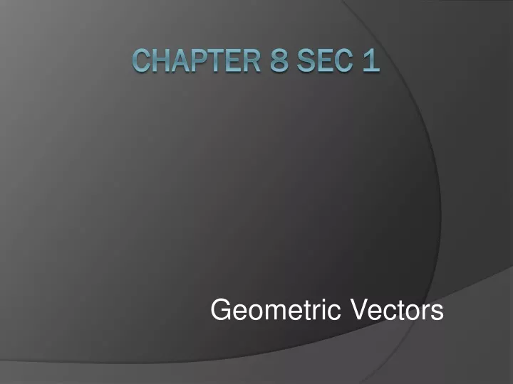 geometric vectors n.