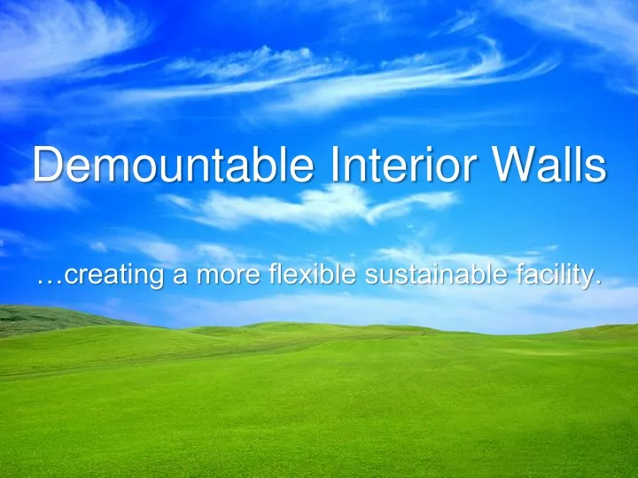 demountable interior walls creating a more flexible sustainable facility n.