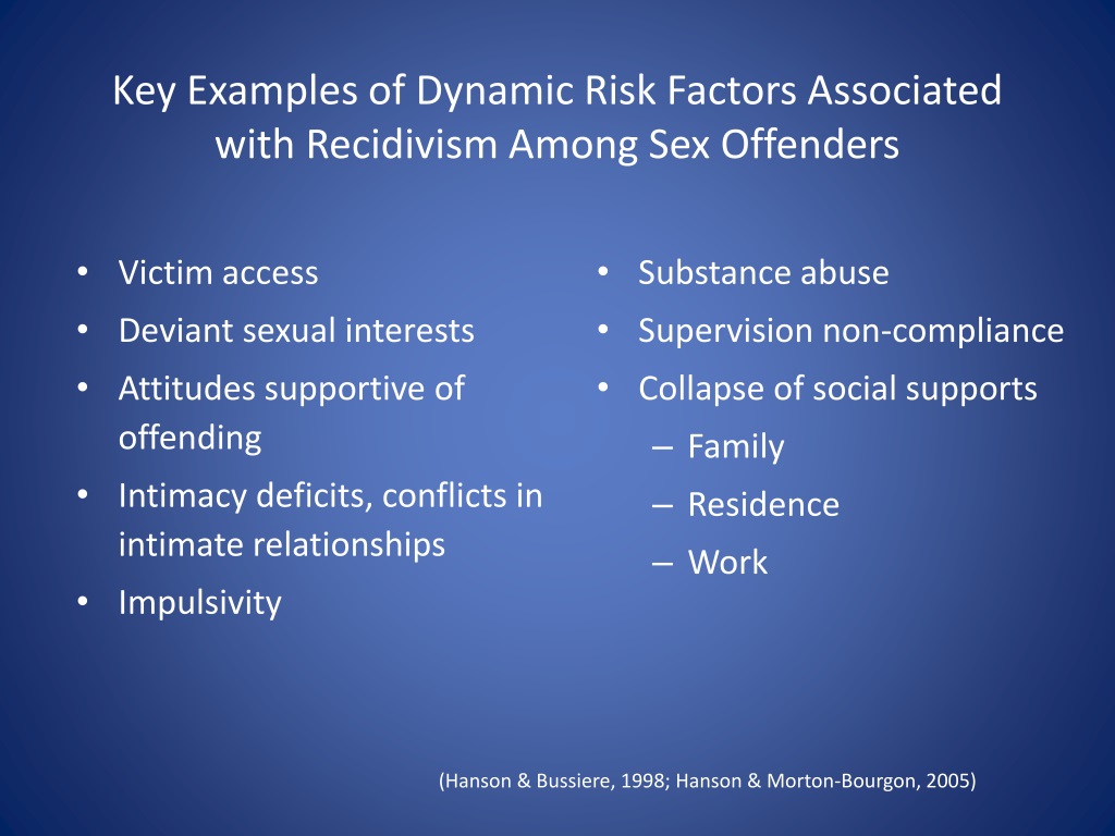 Key Factors Of Recidivism