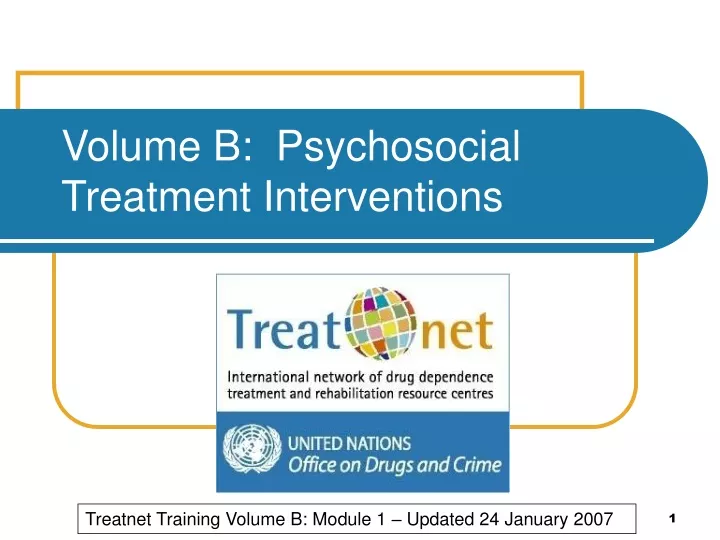 PPT - Volume B: Psychosocial Treatment Interventions PowerPoint ...