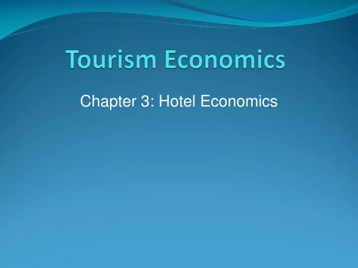 economics tourism services