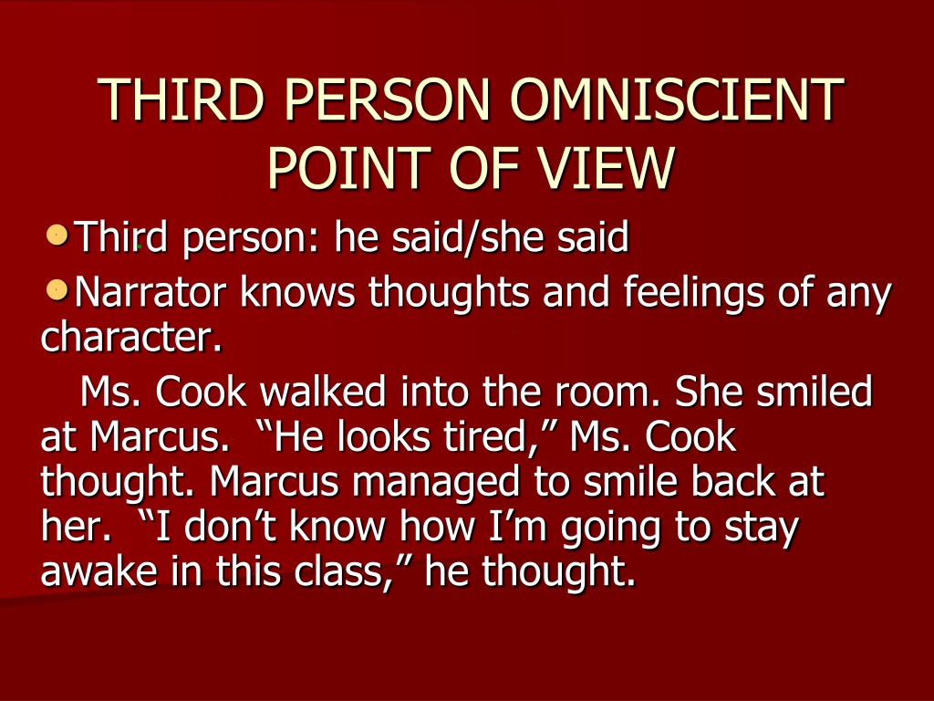 third person omniscient point of view
