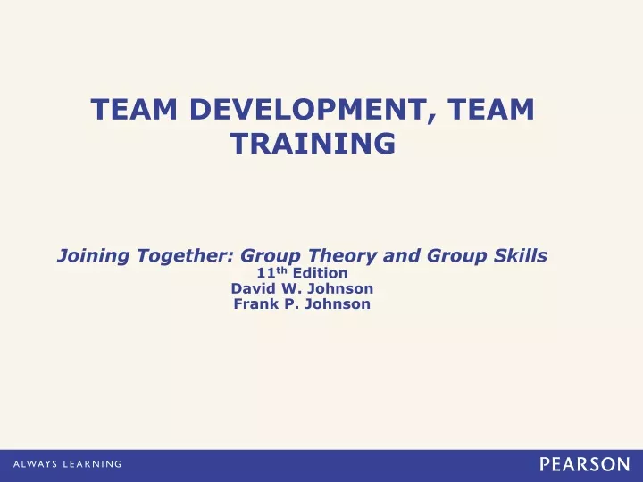 team development team training n.