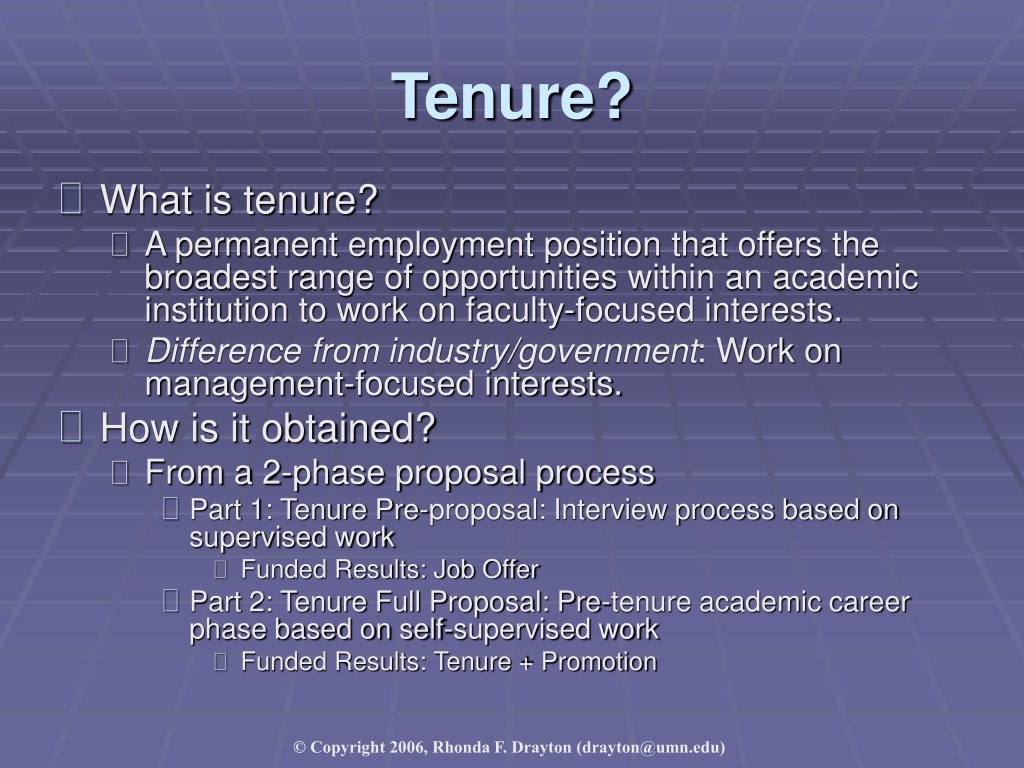 PPT - Navigating the Academic Tenure Process in Ideal and Non-ideal ...