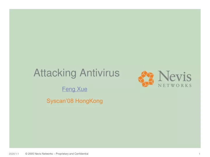 attacking antivirus n.