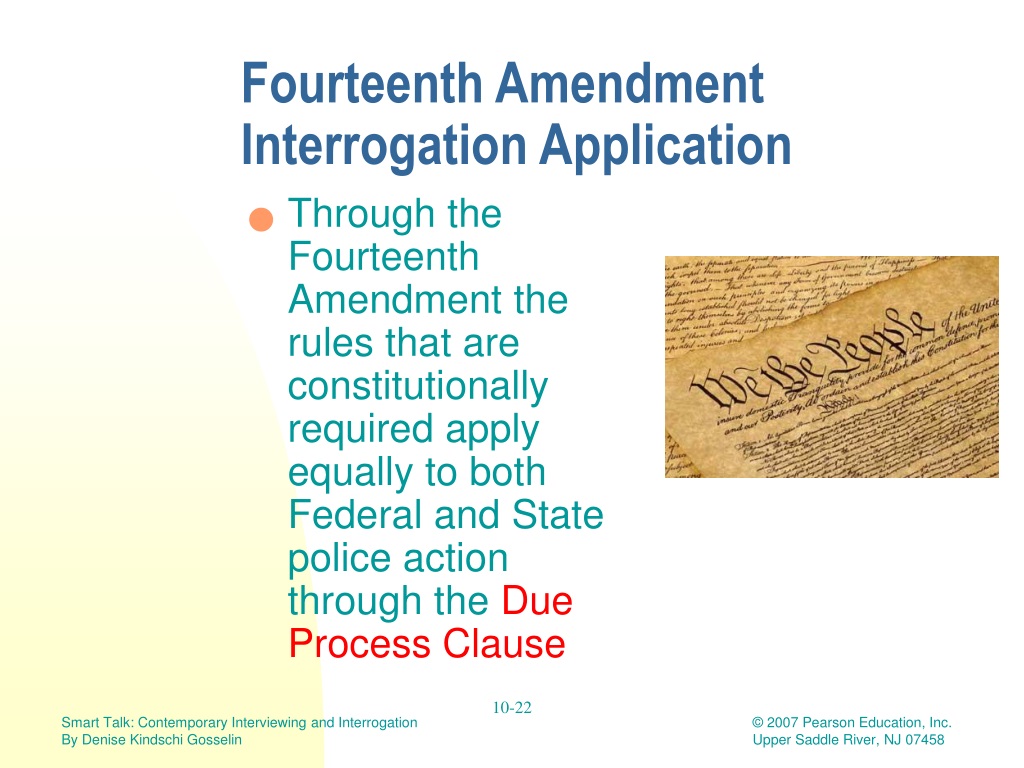 Ppt - The Interrogation Process And The Law Powerpoint Presentation 