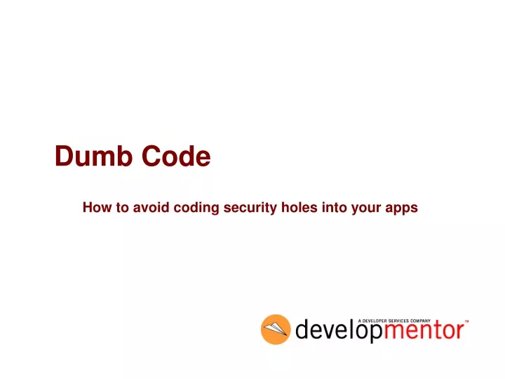 dumb code n.