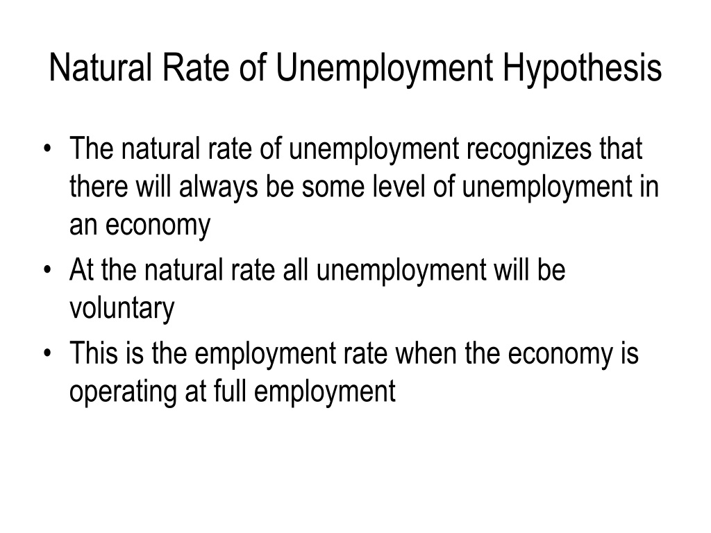 hypothesis of unemployment