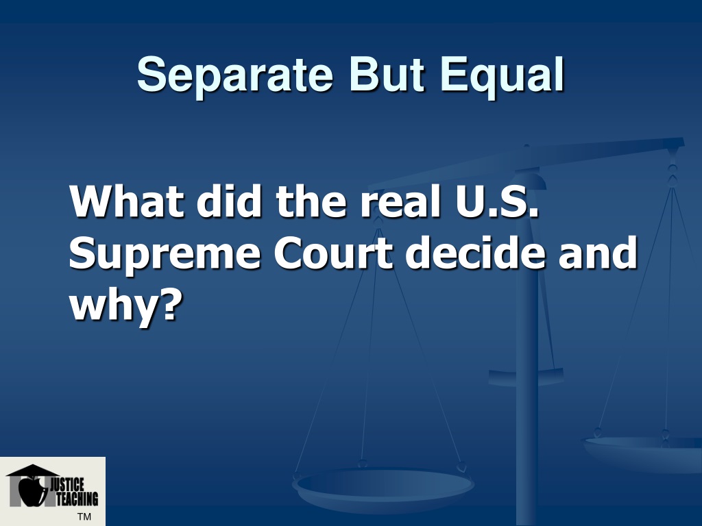 Was Separate But Equal A Law