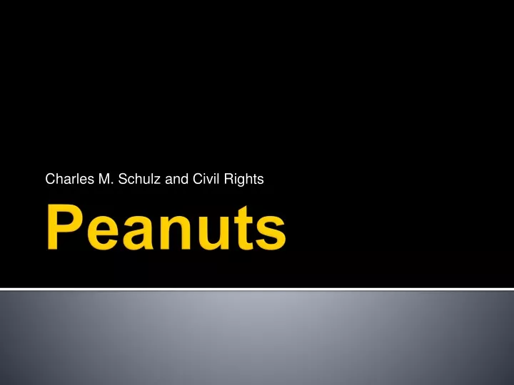 charles m schulz and civil rights n.