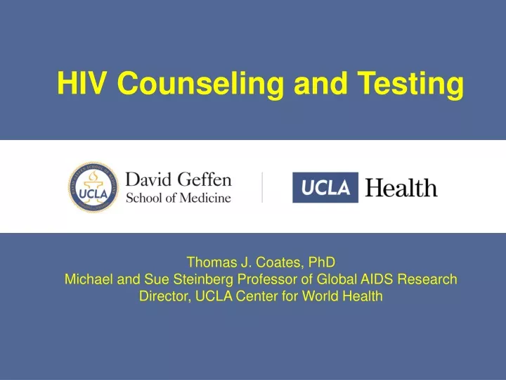 Ppt Hiv Counseling And Testing Powerpoint Presentation Free Download