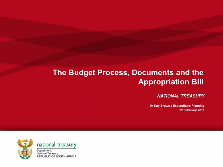 PPT - The Budget Process, Documents and the Appropriation ...