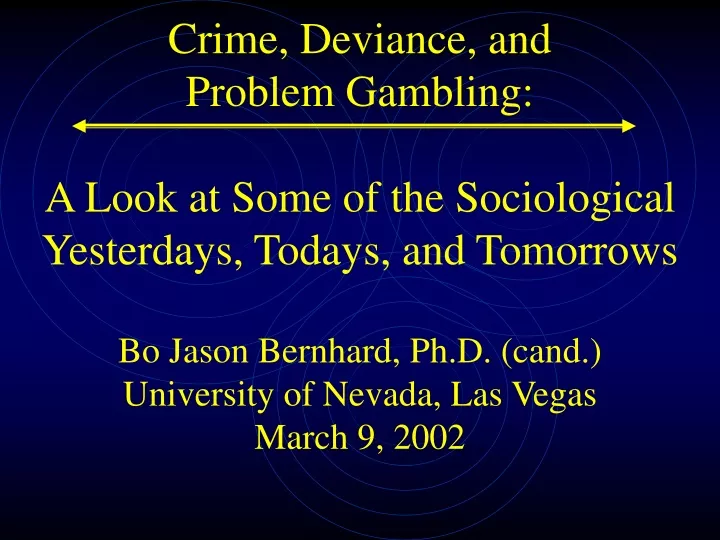 PPT - Sociological And Criminological Perspectives PowerPoint ...