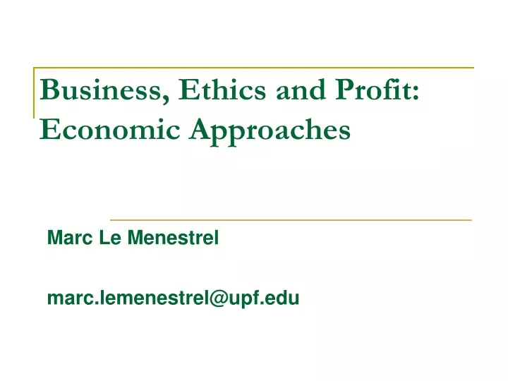 case analysis ethics vs profit