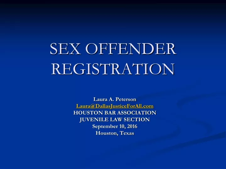 Ppt Sex Offender Registration Powerpoint Presentation Free Download Id9327306 