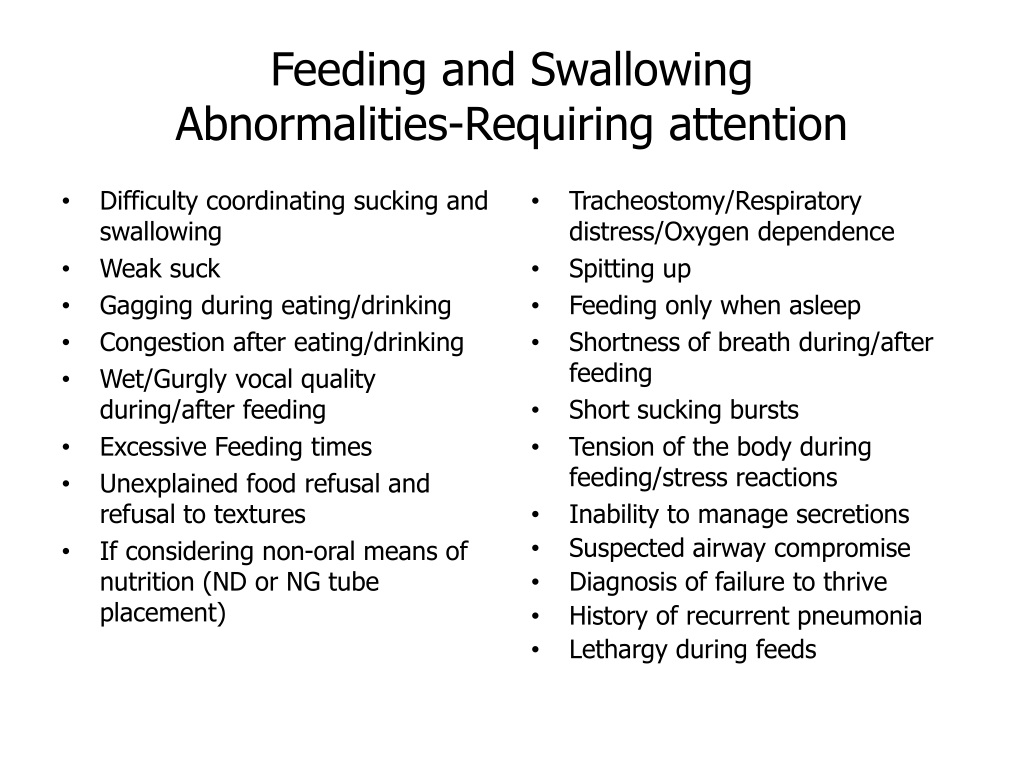 PPT - Pediatric Feeding Development And Disorders; Basic Management And ...