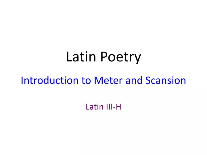 latin scansion practice