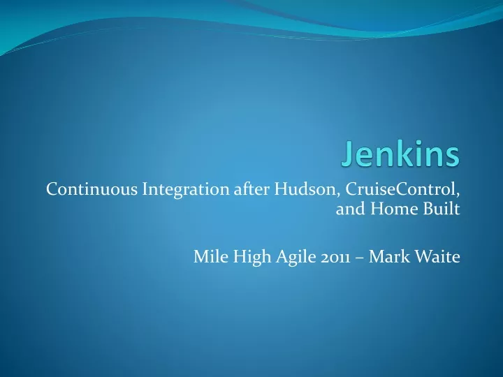 powerpoint presentation jenkins