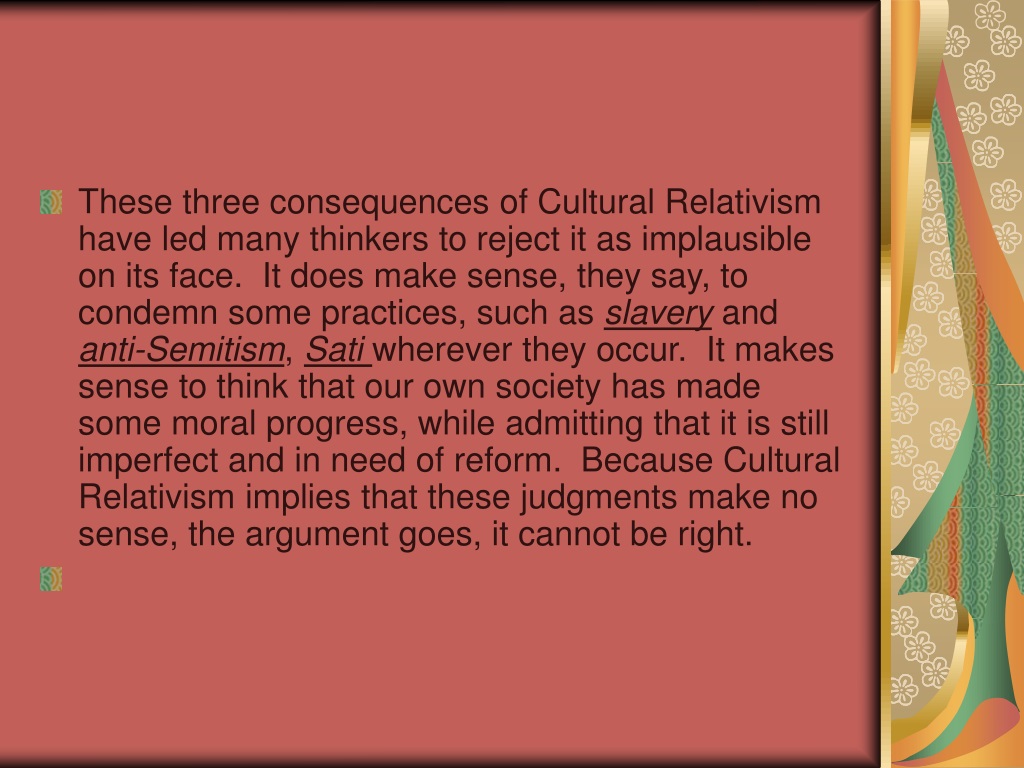 dependency thesis of cultural relativism