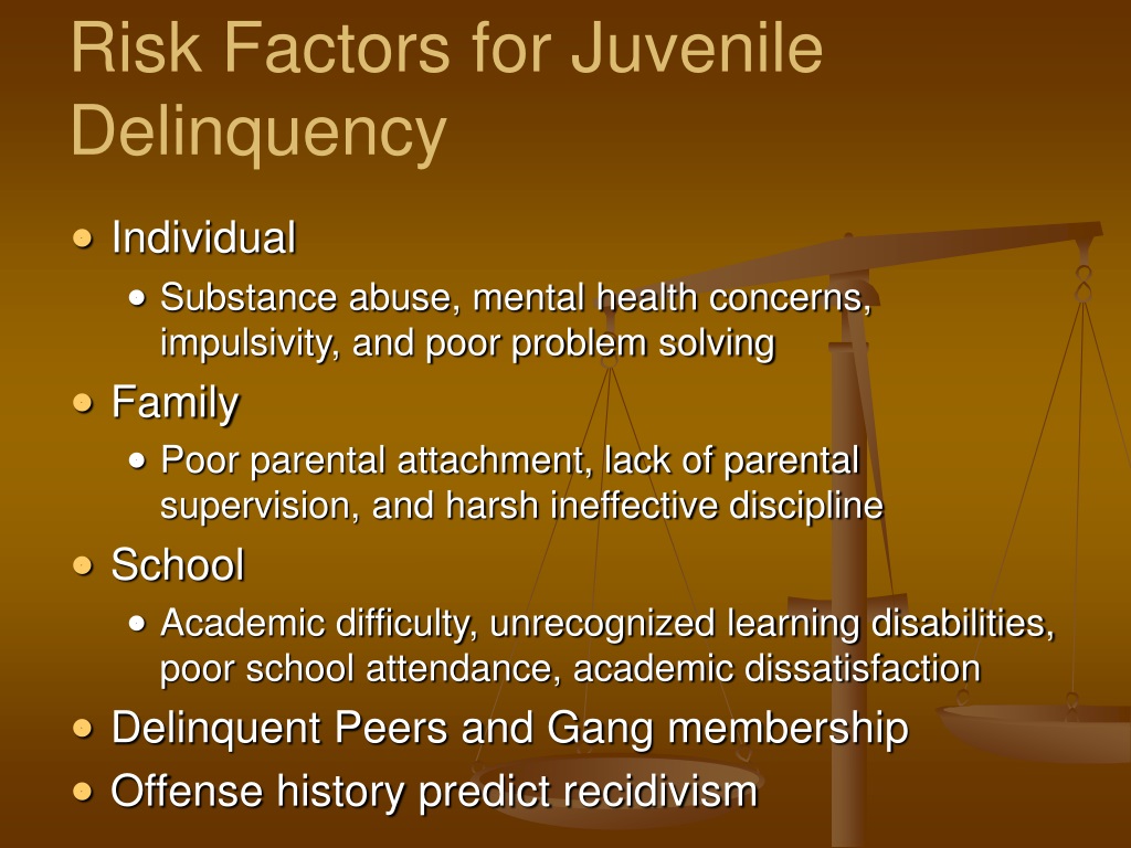 Ppt Juvenile Delinquency And Juvenile Justice Powerpoint Presentation