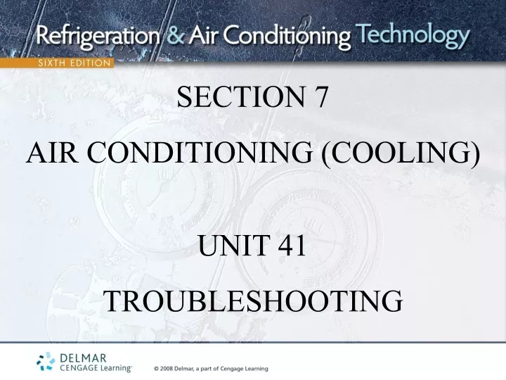 section 7 air conditioning cooling unit n.