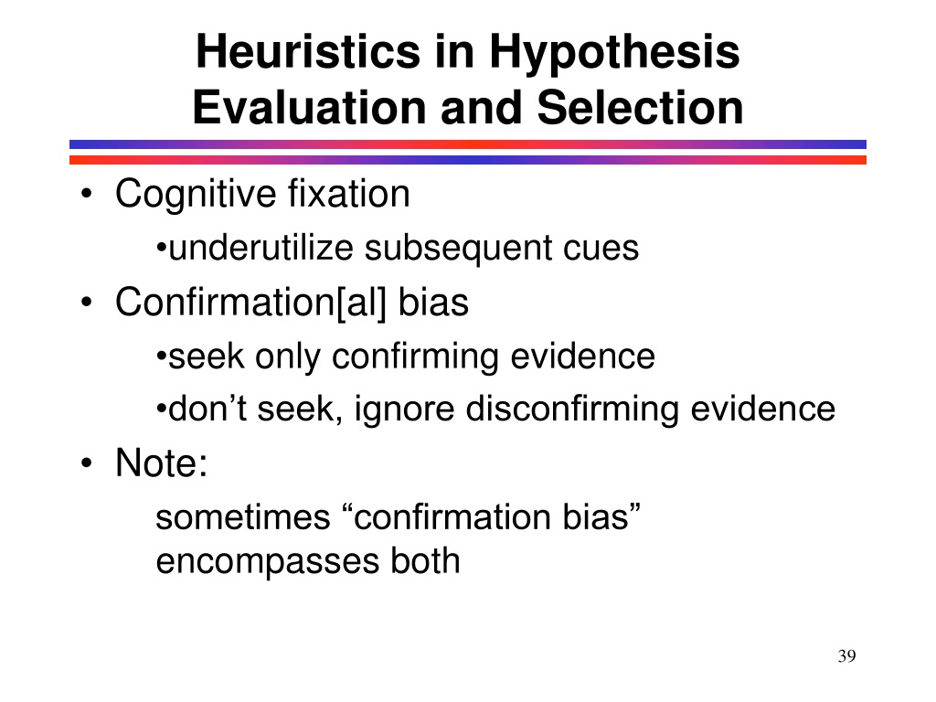 hypothesis generating heuristics