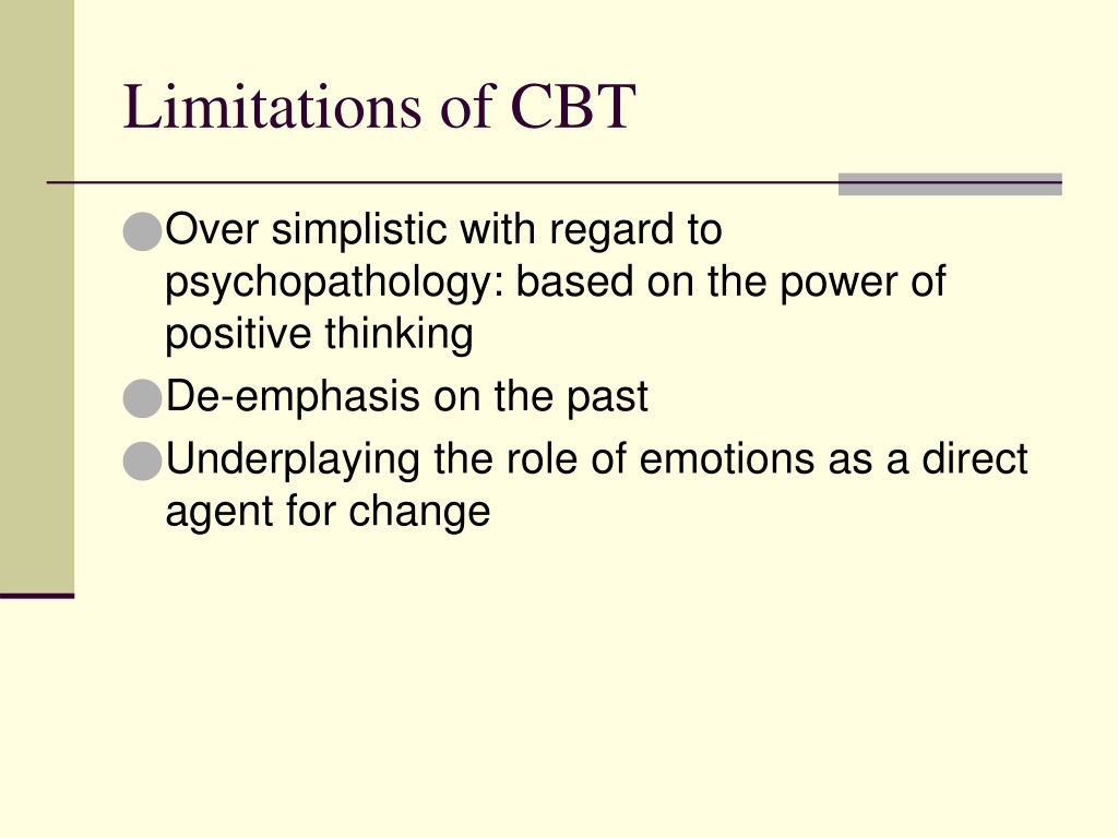 limitations of cbt research