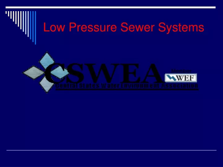 low pressure sewer systems n.