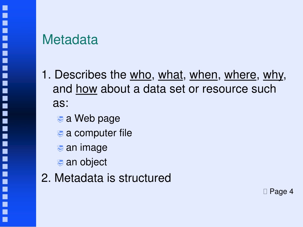 PPT - Introduction To Metadata PowerPoint Presentation, Free Download ...