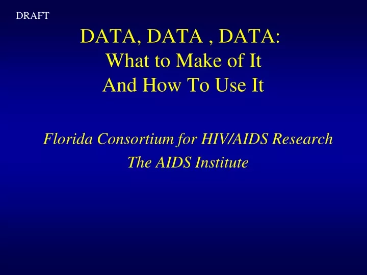 data data data what to make of it and how to use it n.