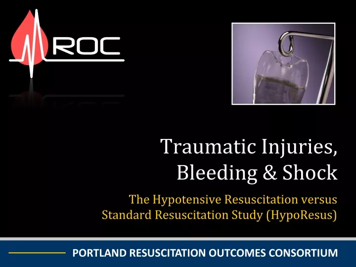 PPT - Traumatic Injuries, Bleeding & Shock PowerPoint Presentation - ID ...