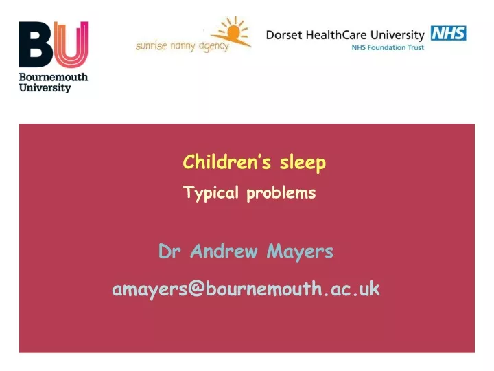 children s sleep typical problems n.