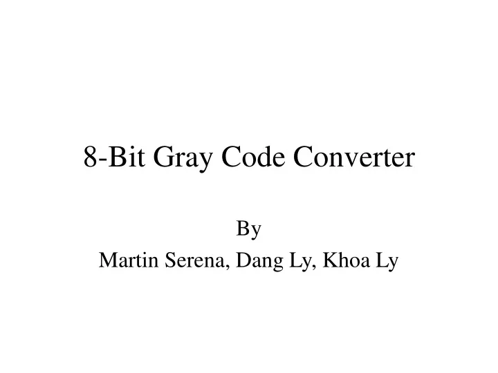 8 bit gray code converter n.