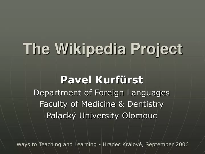 presentation topics wikipedia