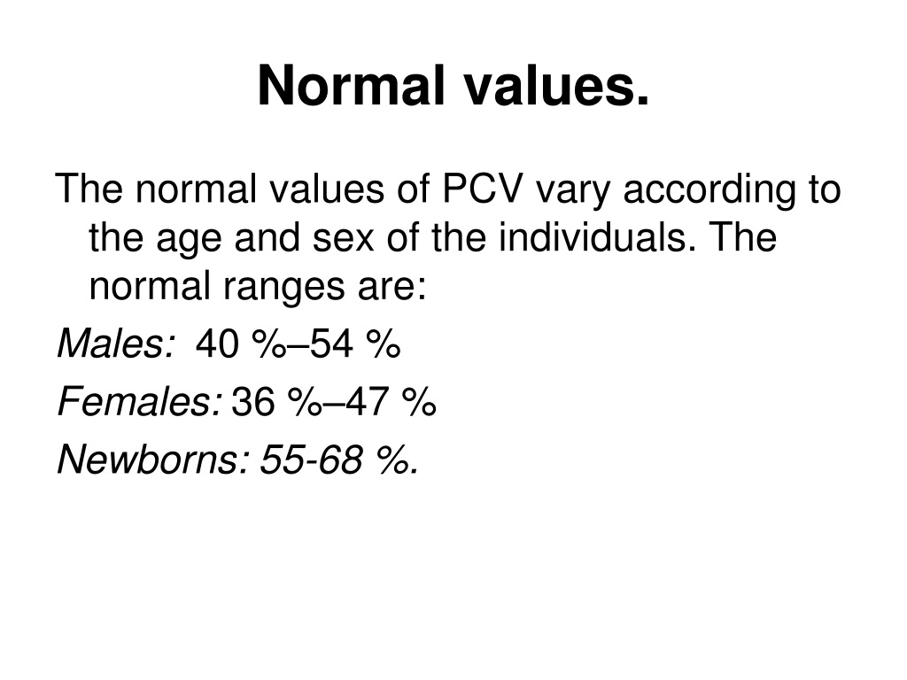 PPT Determination of Hematocrit (Hct) (Packed Cell Volume; PCV