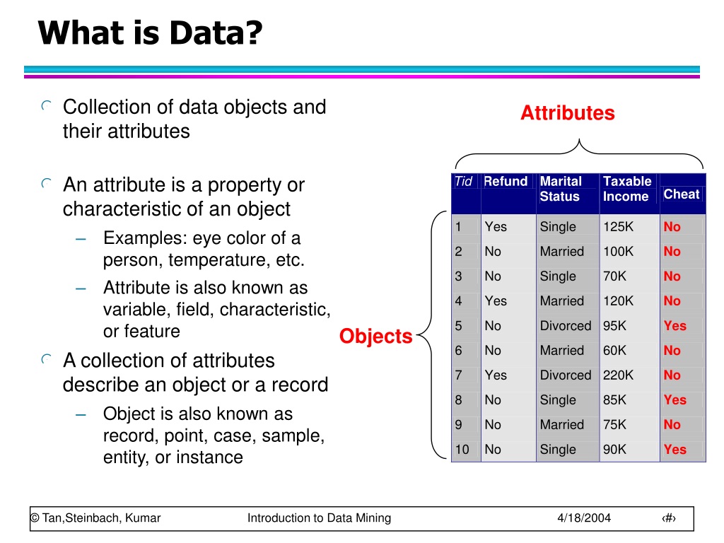 Attribute collection. Атрибут data Mining. Data object. Attribute примеры. What is data.