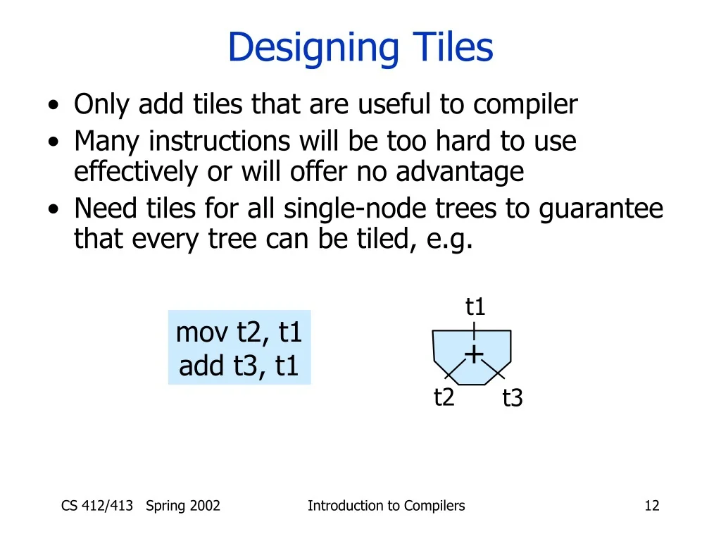 PPT - Lecture 27: More Instruction Selection 03 Apr 02 PowerPoint ...