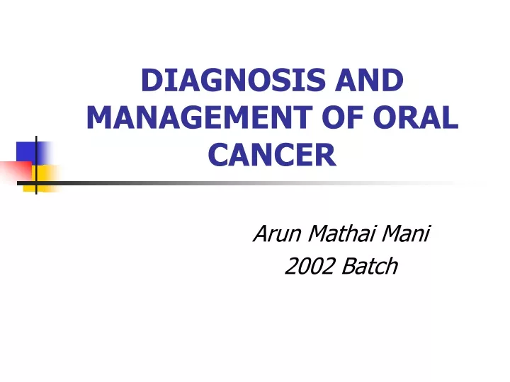 oral cancer ppt for nursing students