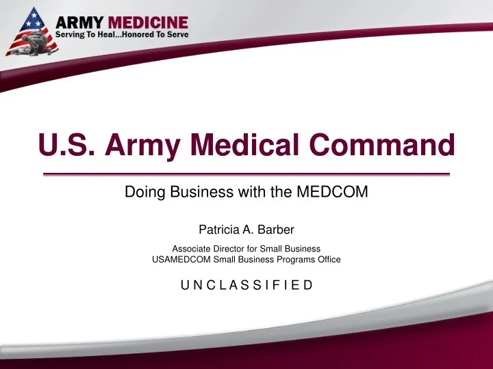 PPT U.S. Army Medical Command PowerPoint Presentation, free download