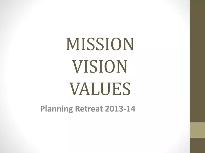 mission vision values n.