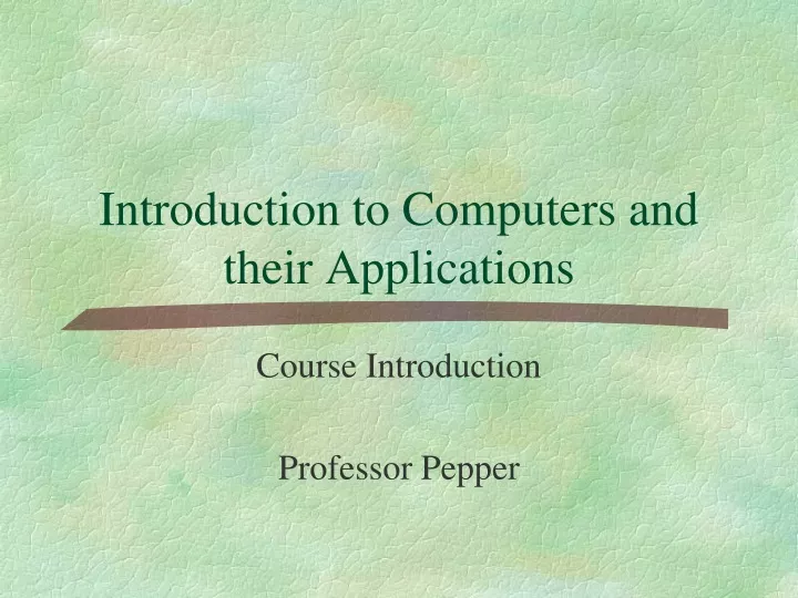 computer application in research ppt