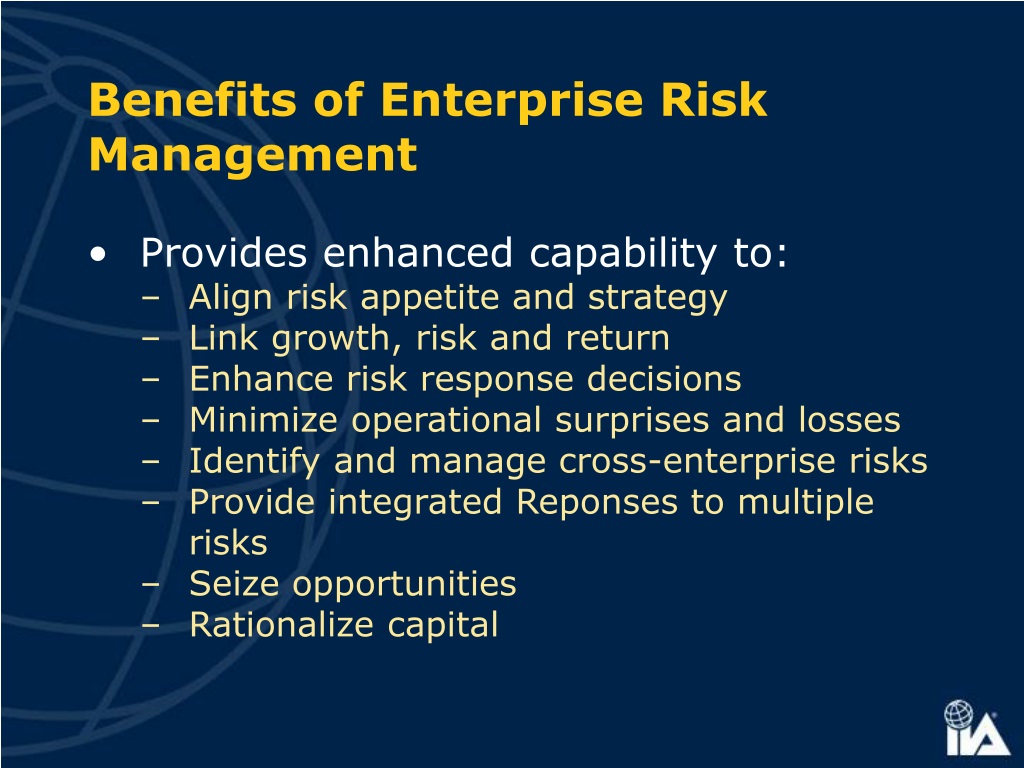 PPT ENTERPRISE RISK MANAGEMENT PowerPoint Presentation, free download