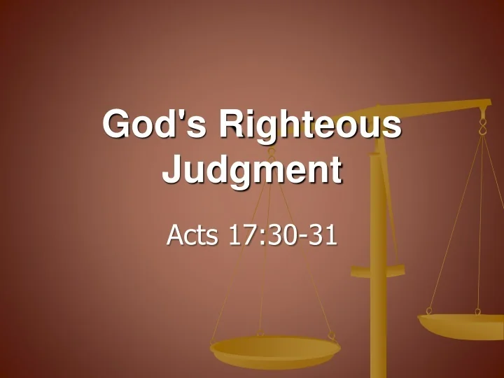 PPT - God's Righteous Judgment PowerPoint Presentation, free download ...