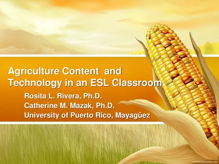 agriculture content and technology in an esl classroom n.