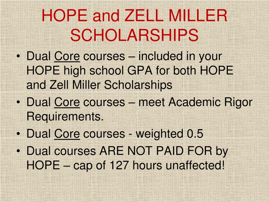 Does Dual Enrollment Affect Hope Scholarship