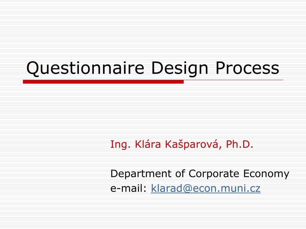 PPT - Questionnaire Design Process PowerPoint Presentation, Free ...