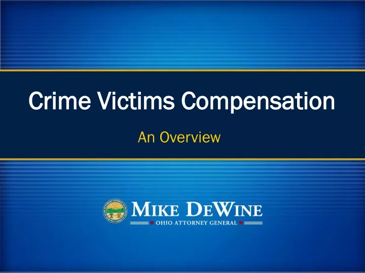 PPT - Crime Victims Compensation PowerPoint Presentation, free download