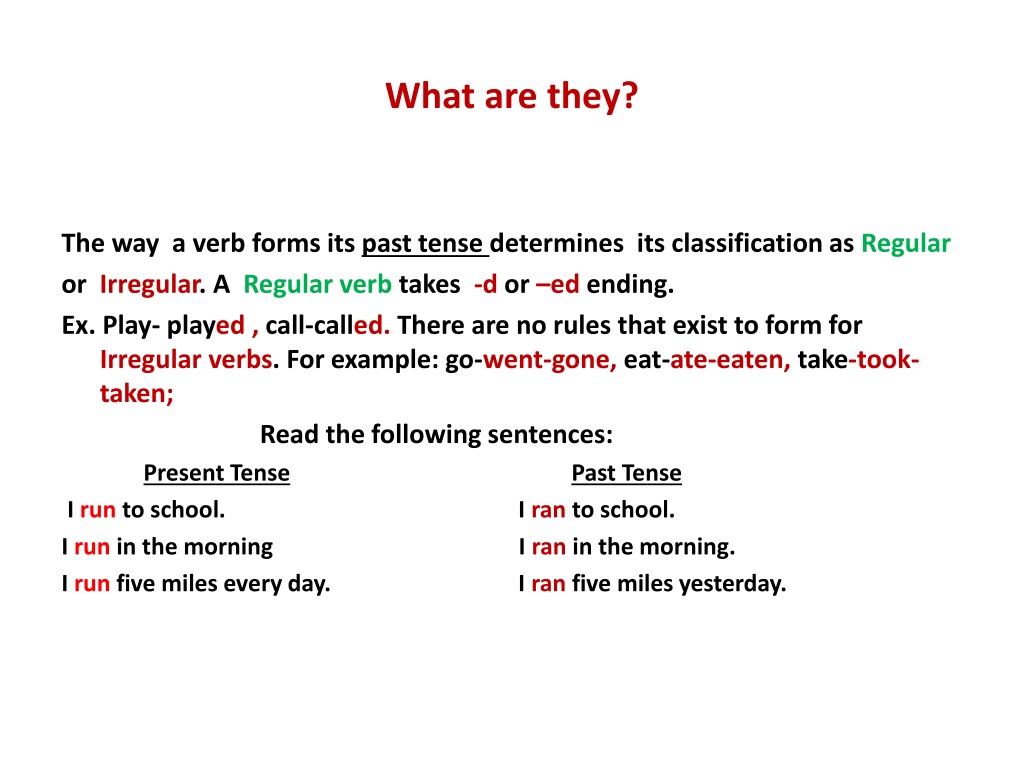 PPT - Ways of Learning Irregular Verbs PowerPoint Presentation, free  download - ID:9344240